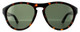 Front View of GUCCI GG0747S-003 Unisex Designer Sunglasses in Brown Havana Tortoise/Green 55mm