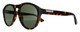 Profile View of GUCCI GG0747S-003 Unisex Designer Sunglasses in Brown Havana Tortoise/Green 55mm