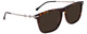 Profile View of GUCCI GG0915S-002 Women's Designer Sunglasses Tortoise Havana Silver/Brown 55 mm