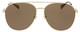 Front View of GUCCI GG0969S-002 Womens Aviator Designer Sunglasses in Gold Tortoise/Brown 59mm