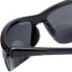 Close Up View of Calabria Sport Wrap 202BF Bi-Focal Safety Glasses in GLOSS Black