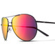 Side View of NIKE Chance-M-016 Unisex Aviator Sunglasses Black Grey/Polarized Red Mirror 61mm