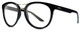 Profile View of Smith Optics Bridgetown Designer Progressive Lens Blue Light Blocking Eyeglasses in Gloss Black Gold Ladies Panthos Full Rim Acetate 54 mm