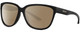 Profile View of Smith Optics Monterey Designer Polarized Reading Sunglasses with Custom Cut Powered Amber Brown Lenses in Gloss Black Gold Ladies Panthos Full Rim Acetate 58 mm