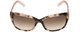Front View of Kate Spade JOHANNA Cat Eye Sunglasses Tortoise Pink Crystal/Brown Gradient 53 mm