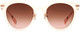Front View of Kate Spade KEESEY Cat Eye Sunglasses Blush Crystal Rose Gold/Pink Gradient 53 mm