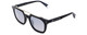 Profile View of Philipp Plein SPP001M Unisex Square Sunglasses in Black/Grey Silver Mirror 51 mm
