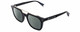 Profile View of Philipp Plein SPP001M Designer Polarized Reading Sunglasses with Custom Cut Powered Smoke Grey Lenses in Gloss Black Silver Unisex Square Full Rim Acetate 51 mm