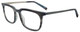 Profile View of John Varvatos V411 Designer Reading Eye Glasses with Custom Cut Powered Lenses in Gloss Grey Blue Marble Silver Unisex Square Full Rim Acetate 51 mm