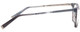 Side View of John Varvatos V411 Designer Progressive Lens Blue Light Blocking Eyeglasses in Gloss Grey Blue Marble Silver Unisex Square Full Rim Acetate 51 mm