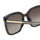 Close Up View of Yalea SYA055-0722 Women's Sunglasses in Tortoise Havana Gold/Brown Gradient 54mm