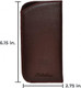 Image 5 of Wholesale Bulk Lot Calabria Soft Slip-In Glasses Case Brown for Men/Women Faux Leather Felt Lining Eyeglasses/Sunglasses 6.5"x3.35"