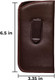 Image 3 of Wholesale Bulk Lot of Calabria Soft Slip-In Eyeglasses Case Vertical Pocket Clip Brown Men/Women Faux Leather Felt Lining 6.5"x3.35
