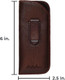 Image 3 of Wholesale Bulk Lot Calabria Slim Eye Glasses Case w/Clip Soft PU Leather Brown Men Women Pouch Slip-In Eyewear Holder Sunglass Bag