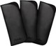 Image 4 of Wholesale Bulk Lot Calabria Half Slip-in Soft Eyeglass Case PU Leather Felt Black Men Women Vertical Flat Pouch Sunglasses Holder