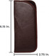 Image 3 of Wholesale Bulk Lot Calabria Half Slip-in Soft Eyeglass Case PU Leather Felt Brown Men Women Vertical Flat Pouch Sunglasses Holder