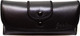 Image 1 of Wholesale Bulk Lot of Black Snap Beltloop Eyeglass Cases Syn.Leather Felt Interior Button Closure