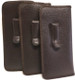 Image 3 of Wholesale Bulk Lot Calabria Soft Slip-In Glasses Case w/Pocket Belt Metal Clip Brown for Men/Women Syn. Leather Felt Lining 6.5"x3"