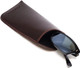 Image 2 of Wholesale Bulk Lot of Brown Mens Womens Slim No-Clip EyeGlasses Case Soft Syn.Leather Felt Interior