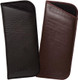 Image 6 of Wholesale Bulk Lot of Brown Mens Womens Slim No-Clip EyeGlasses Case Soft Syn.Leather Felt Interior