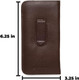 Image 3 of Wholesale Bulk Lot of Calabria Soft PU Leather Felt Case w/Plastic Pocket Clip Brown Men Women Slim Eyeglass Pouch Slip-In Sunglass