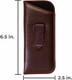 Image 3 of Wholesale Bulk Lot Calabria Slip-In Case w/Plastic Pocket Clip Faux Leather Felt Brown Men Women Eyeglass Pouch Sunglasses Holder