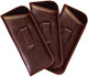 Image 4 of Wholesale Bulk Lot Calabria Slip-In Case w/Plastic Pocket Clip Faux Leather Felt Brown Men Women Eyeglass Pouch Sunglasses Holder