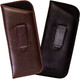Image 5 of Wholesale Bulk Lot Calabria Slip-In Case w/Plastic Pocket Clip Faux Leather Felt Brown Men Women Eyeglass Pouch Sunglasses Holder