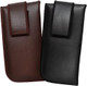 Image 9 of Wholesale Bulk Lot Calabria Vertical Button Snap Belt Loop Eyeglass Case Brown Men Women PU Leather Vintage Holder Sunglass Pouch
