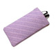 Image 2 of Wholesale Bulk Lot of Calabria Squeeze Top Eyeglass Case Soft Faux Leather Purple Women Braid Texture Pattern Holder Sunglass Pouch