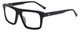 Profile View of SITO SHADES Gt Designer Progressive Lens Blue Light Blocking Eyeglasses in Matte Black Unisex Square Full Rim Acetate 54 mm