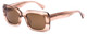 Profile View of SITO SHADES Indi Unisex Sunglasses in Brown Striped Crystal/Polarized Amber 50mm
