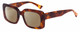 Profile View of SITO SHADES Indi Designer Polarized Reading Sunglasses with Custom Cut Powered Amber Brown Lenses in Burnt Orange Brown Tortoise Havana Unisex Square Full Rim Acetate 50 mm