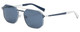 Profile View of Elton John DODGER STADIUM Unisex Sunglasses White Royal Blue/Polarized Navy 56mm