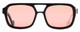 Front View of Elton John HEADLINER Unisex Sunglasses Black Clear Crystal/Pink Anti-Glare 53 mm
