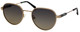 Profile View of Elton John BOHEMIAN Womens Sunglass Gold Green Blue Tortoise/Polarized G-15 48mm