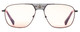Front View of Elton John CONCORDE Unisex Pilot Sunglasses Matte Gunmetal Black/Pink Tint 56 mm