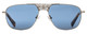 Front View of Elton John CONCORDE 3 Unisex Pilot Sunglasses in Gold Cheetah Tortoise/Blue 56mm