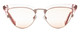 Front View of Elton John DOO WOP 1 Womens Cat Eye Sunglasses Rose Crystal Gold/Peach Pink 54mm