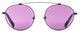 Front View of Elton John DREAMER 2 Womens Sunglasses in Gold Fuchsia/Rose Pink Anti-Glare 54mm