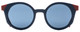 Front View of Elton John GOGO 2 Unisex Designer Sunglass Blue Scarlet Red/Polarized Navy 47 mm