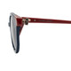 Close Up View of Elton John GOGO 2 Unisex Designer Sunglass Blue Scarlet Red/Polarized Navy 47 mm