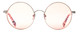 Front View of Elton John HIPPIE Unisex Sunglass Silver White Pink Mosaic/Rose Anti-Glare 54 mm