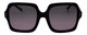 Front View of Elton John INCOGNITO 1 Unisex Sunglasses Black/Polarized Grey Pink Gradient 58mm