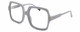 Profile View of Elton John INCOGNITO 2 Designer Reading Eye Glasses with Custom Cut Powered Lenses in White Gold Unisex Square Full Rim Acetate 58 mm