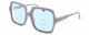 Profile View of Elton John INCOGNITO 2 Designer Progressive Lens Blue Light Blocking Eyeglasses in White Gold Unisex Square Full Rim Acetate 58 mm