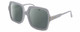 Profile View of Elton John INCOGNITO 2 Designer Polarized Sunglasses with Custom Cut Smoke Grey Lenses in White Gold Unisex Square Full Rim Acetate 58 mm