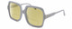 Profile View of Elton John INCOGNITO 2 Designer Polarized Reading Sunglasses with Custom Cut Powered Sun Flower Yellow Lenses in White Gold Unisex Square Full Rim Acetate 58 mm
