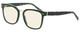 Profile View of Elton John OPUS Unisex Sunglass Green Black Marble Silver/Gold Flash Mirror 53mm