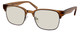 Profile View of Elton John PRIZE WINNER Unisex Sunglasses Brown Gunmetal/Gold Flash Mirror 52 mm